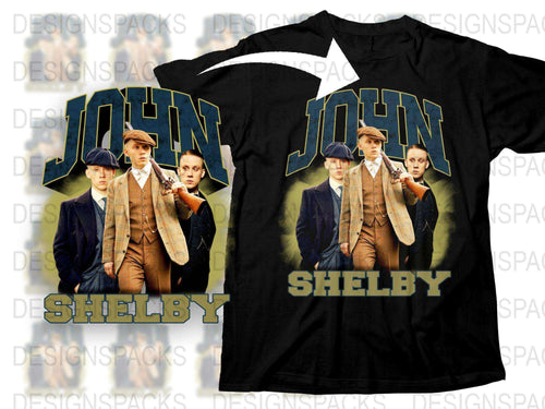 Peaky Blinders Inspired T-Shirt, Vintage Graphic Tee, John Shelby Design, Fan Gift Idea, Classic TV Show Merchandise