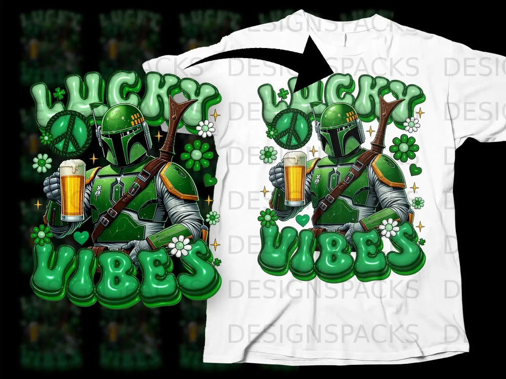 LUCKY VIBES Green Bounty Hunter Saint Patricks Day product type
