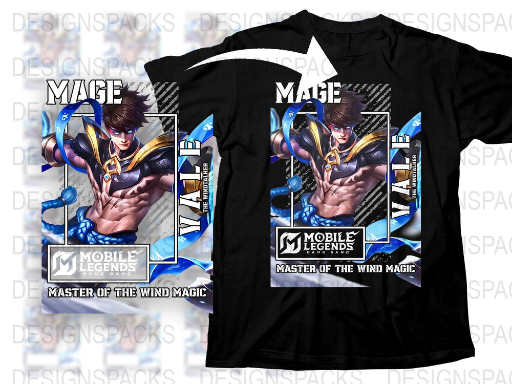 Mobile Legends T-Shirt, Master of the Wind Magic, Gaming Graphic Tee, Anime Style, Unisex Shirt