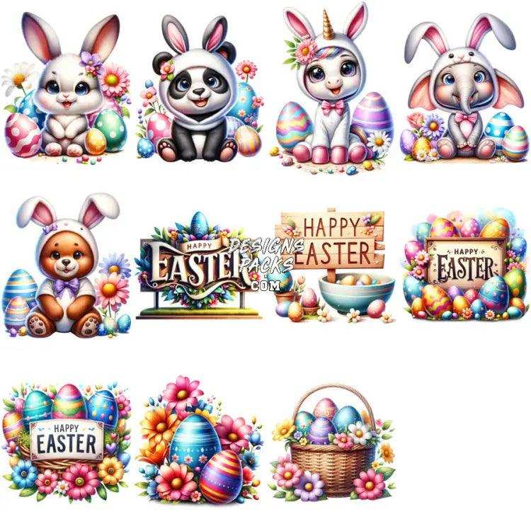 23 Animals Easter Bunny Costume Designs Bundle Png