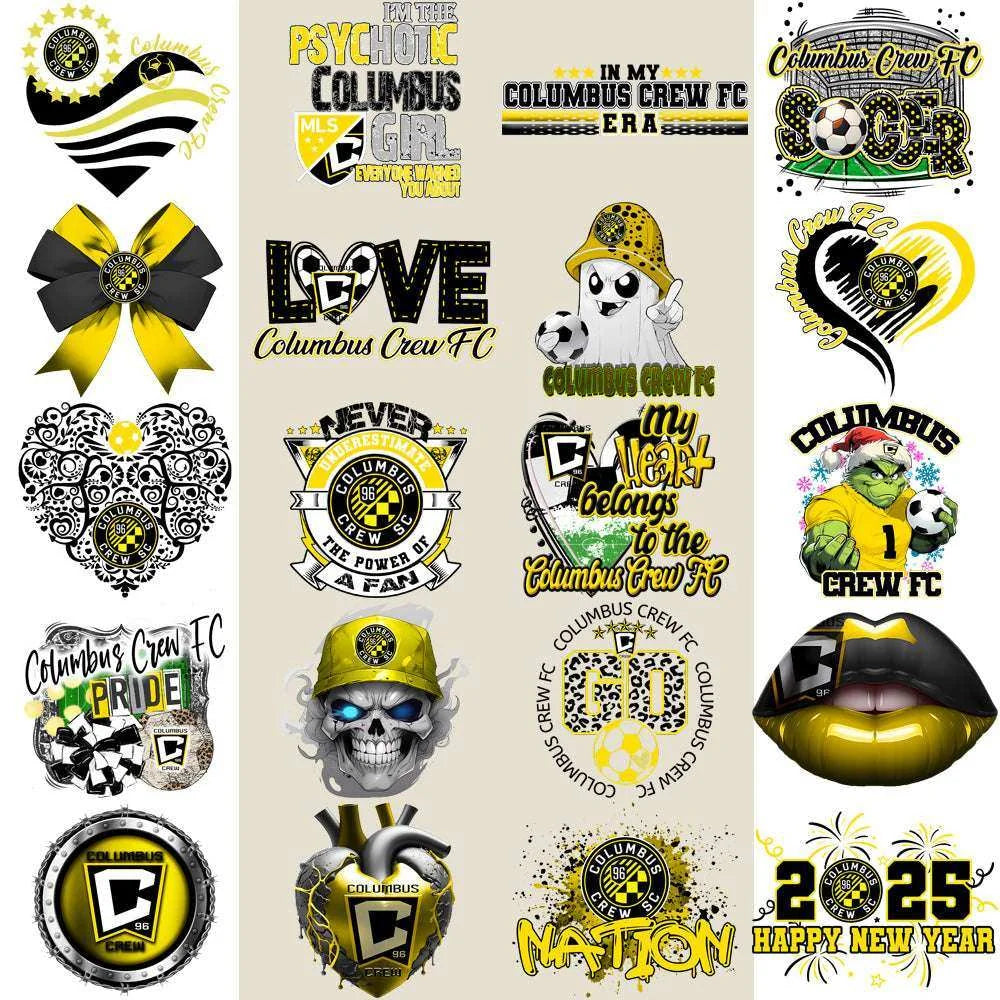 22 Columbus Crew Soccer Designs Bundle PNG