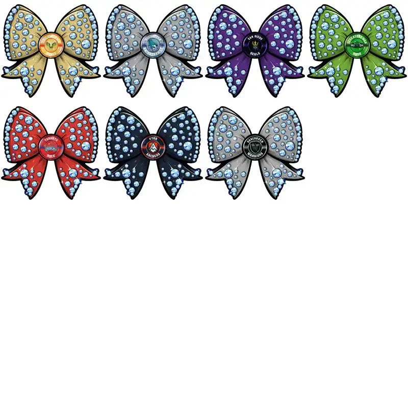 23 Lacrosse League Bling Bow Designs Bundle PNG