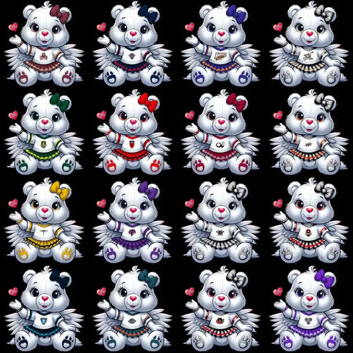 23 Lacrosse League Carebear Cheerleader Designs Bundle PNG