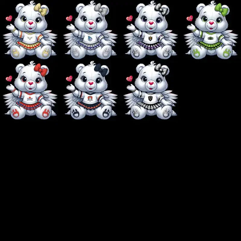 23 Lacrosse League Carebear Cheerleader Designs Bundle PNG