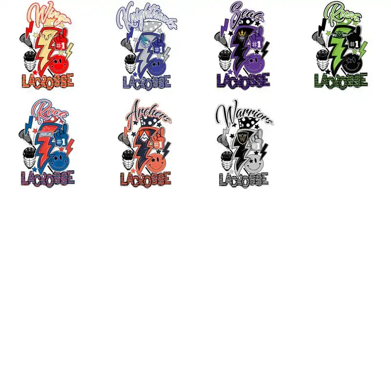 23 Lacrosse League Team Bolt Designs Bundle PNG