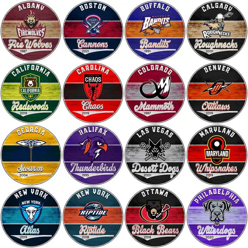 23 Lacrosse League Wood Logo Designs Bundle PNG