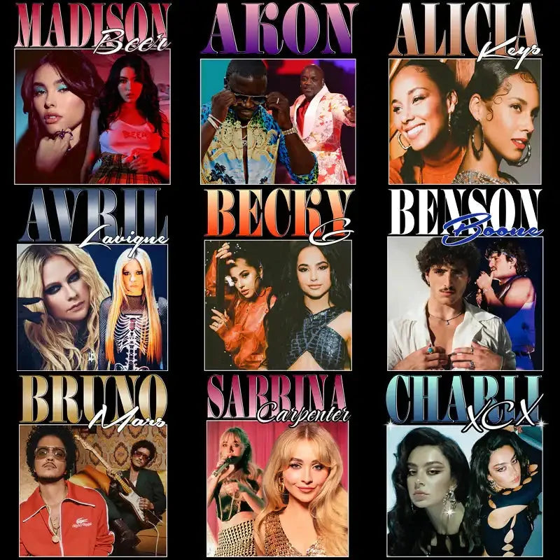 23 Music Artists Homage Designs Bundle PNG