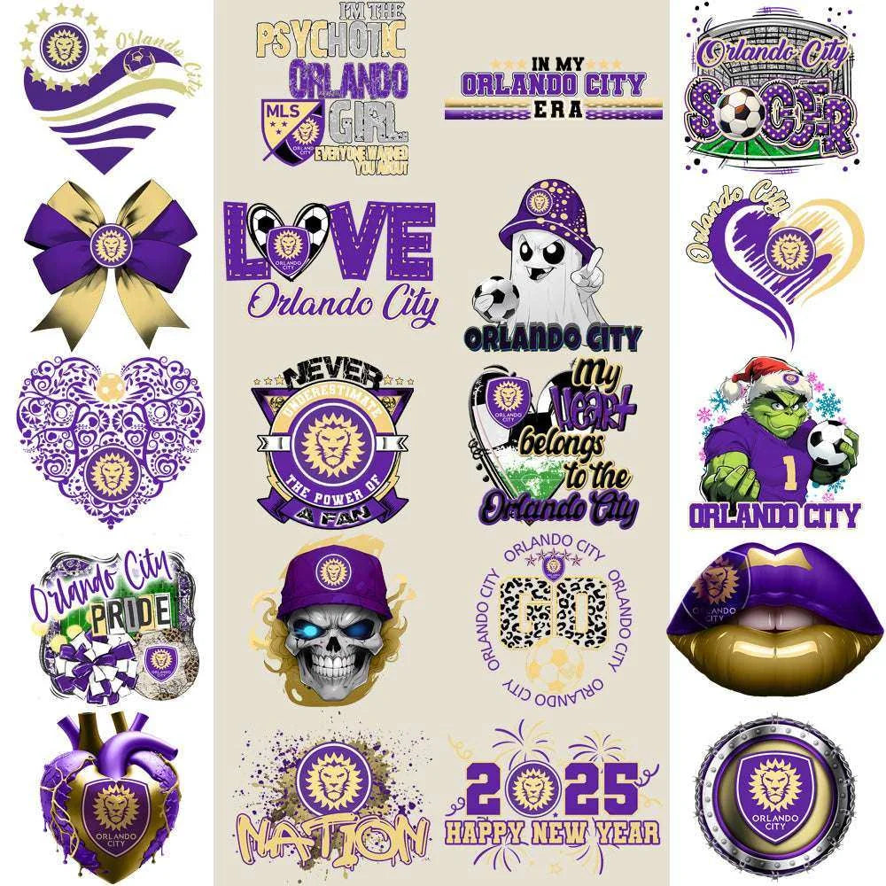 22 Orlando City SC Soccer Designs Bundle PNG