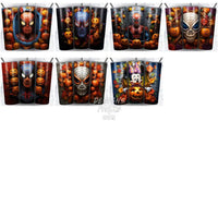 Load image into Gallery viewer, 230 3D Halloween Cartoon Tumbler Wrap Bundle Jpg
