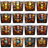 Load image into Gallery viewer, 230 3D Halloween Cartoon Tumbler Wrap Bundle Jpg
