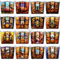 Load image into Gallery viewer, 230 3D Halloween Cartoon Tumbler Wrap Bundle Jpg
