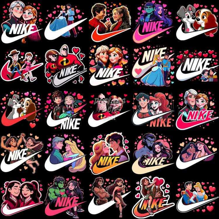 230 Swoosh Valentines Day Cartoon Couples Designs Bundle Png