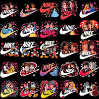 Load image into Gallery viewer, 230 Swoosh Valentines Day Cartoon Couples Designs Bundle Png
