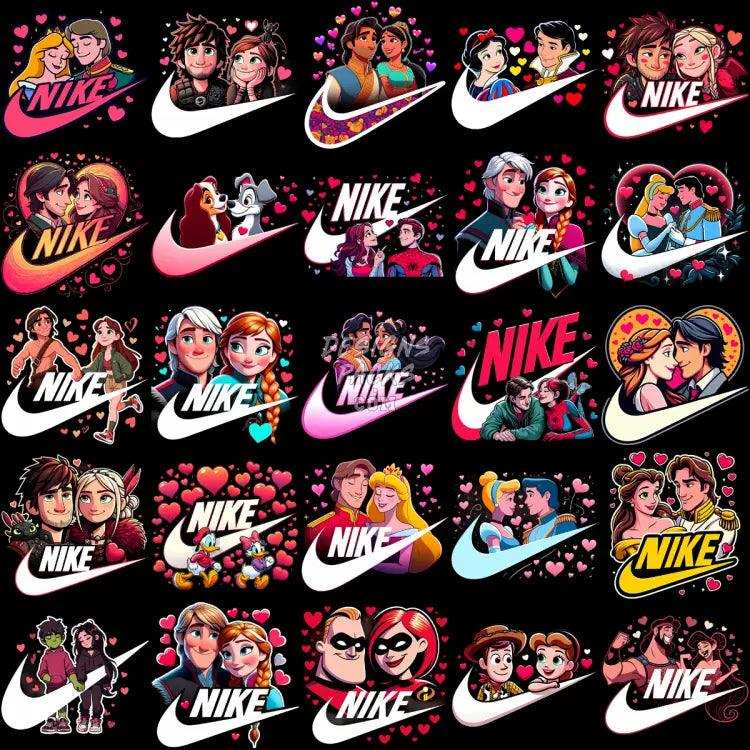 230 Swoosh Valentines Day Cartoon Couples Designs Bundle Png