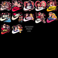 Load image into Gallery viewer, 230 Swoosh Valentines Day Cartoon Couples Designs Bundle Png
