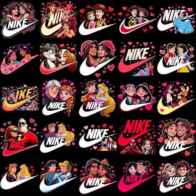 230 Swoosh Valentines Day Cartoon Couples Designs Bundle Png