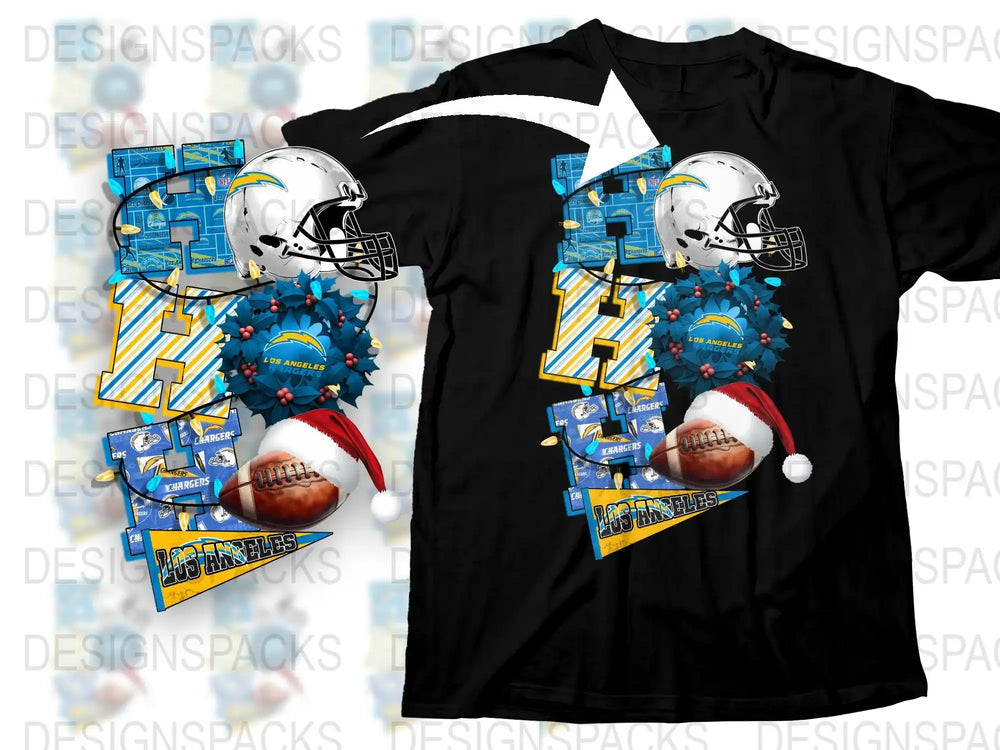 Festive Football Santa Helmet Graphic T-Shirt, Christmas Sports Tee, Holiday Casual Wear, Football Fan Gift, Unisex Shirt Design