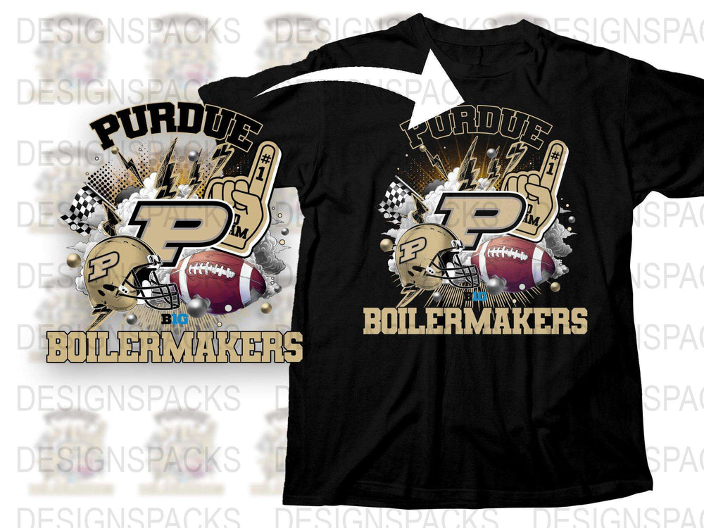 Purdue Boilermakers T-Shirt, College Football Graphic Tee, Fan Apparel, Sports Merchandise, Casual Wear