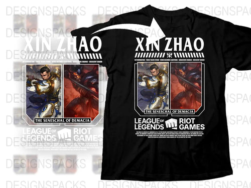 League of Legends Xin Zhao T-Shirt, The Seneschal of Demacia Graphic Tee, Gaming Apparel