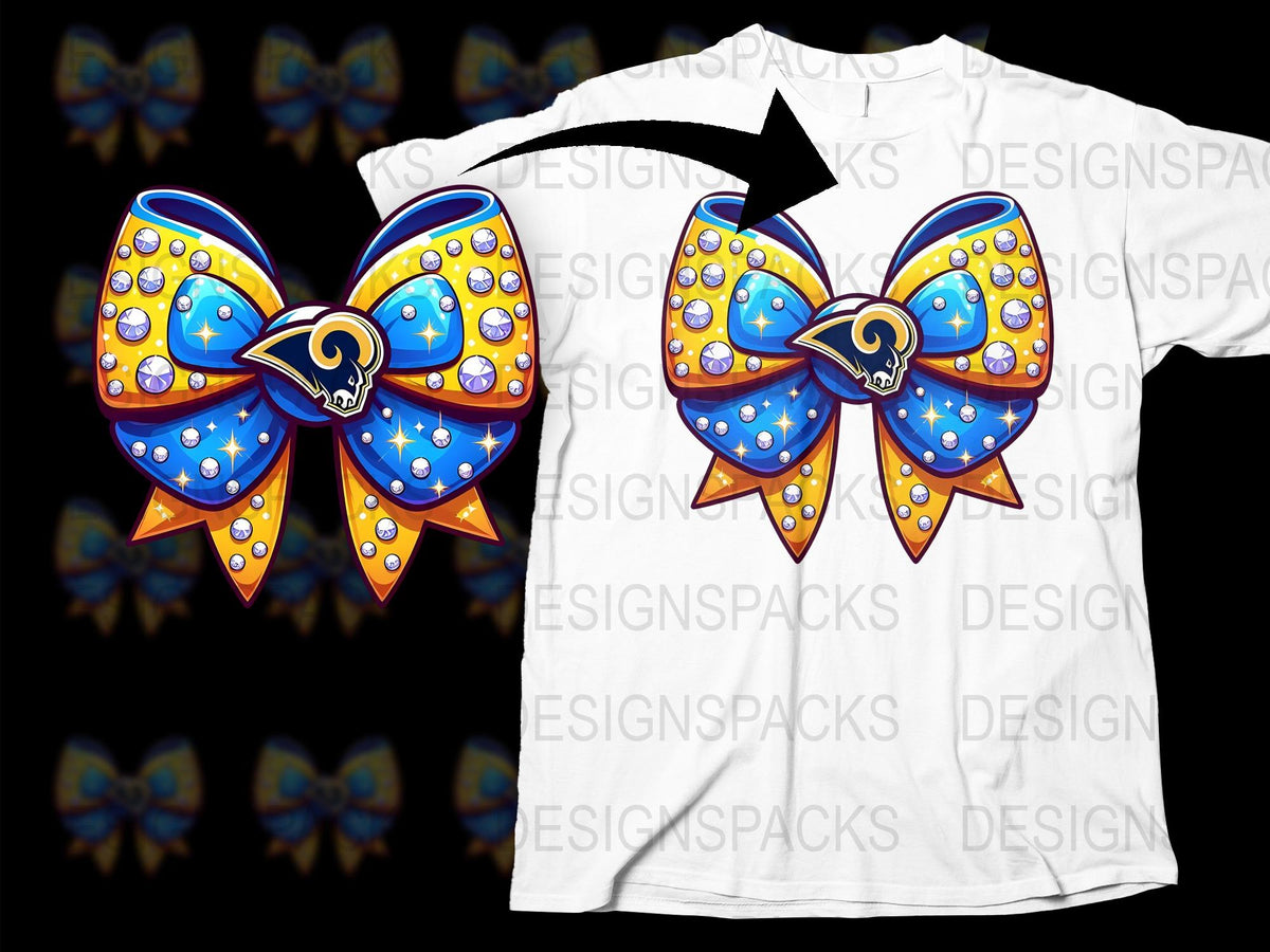 Colorful Bow Tie Graphic T-Shirt, Vibrant Blue and Yellow Design, Casual Wear for All Ages