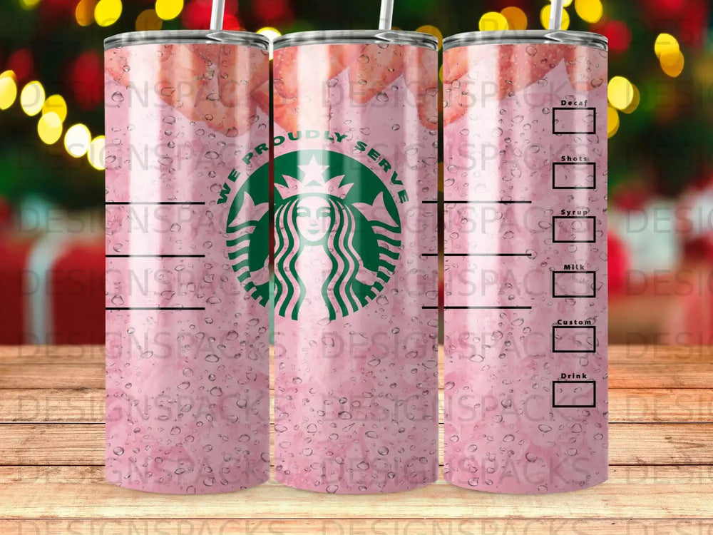 Pink Droplet Starbucks Siren We Proudly Serve Tumbler product type
