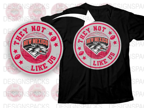 New Mexico They Not Like Us Eagle Graphic T-Shirt, Bold Red and Black Design, Unisex Casual Wear