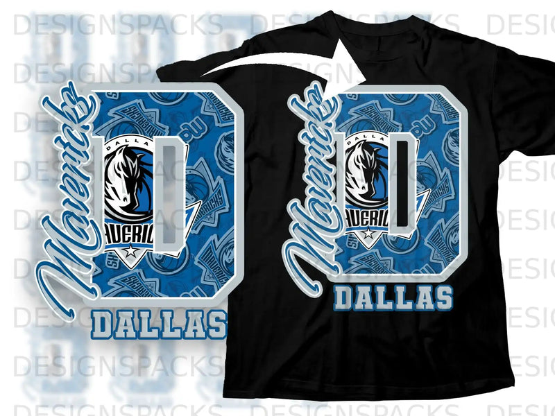 Dallas Mavericks Graphic T-Shirt with Bold Logo Design