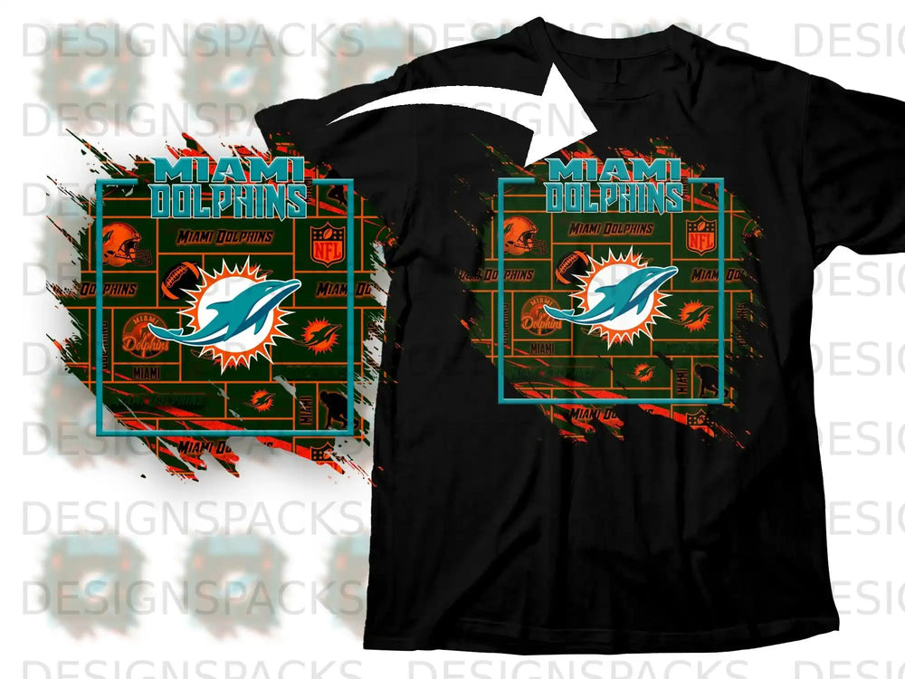 Miami Dolphins NFL Logo Fan T-Shirt Ideal for Supporters