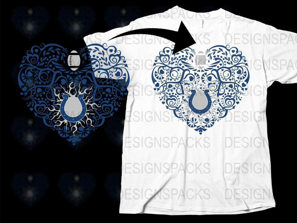 Blue Filigree Heart T-shirt, Elegant Lace Design, Romantic Love Graphic Tee, Unique Gift Idea