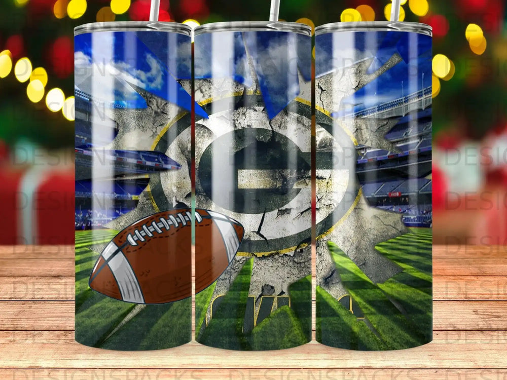 Green Bay Packers stadium with football.