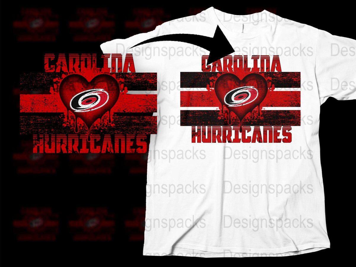 Carolina Hurricanes T-Shirt, Red and White Sports Team Logo Tee, Fan Apparel Gift