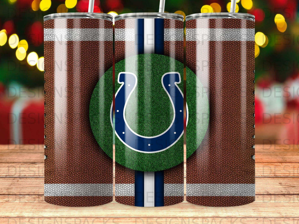 Colts Football Green Grass Blue Horseshoe Tumbler product type