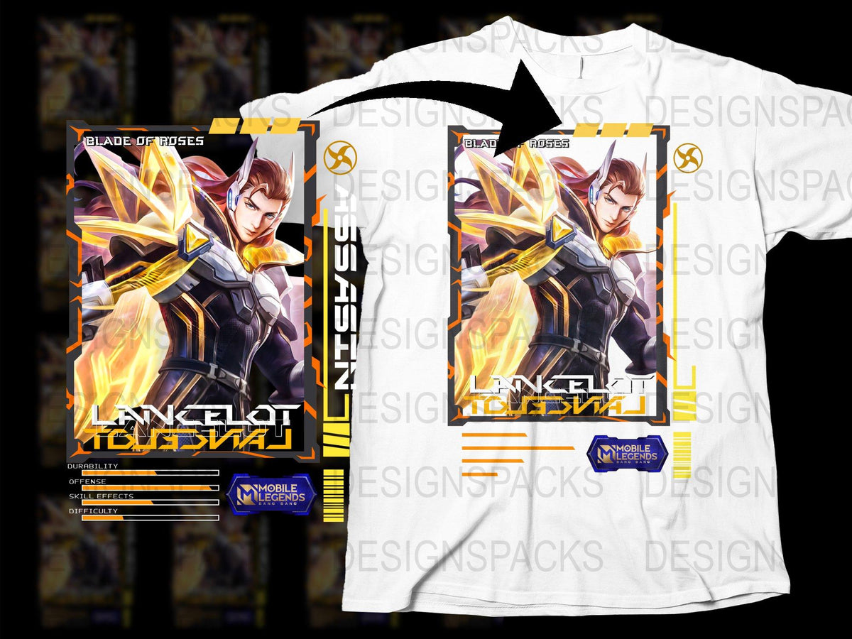 Mobile Legends Lancelot T-Shirt, Blade of Ksatriya Graphic Tee, Gaming Apparel, Unisex Adult Sizes
