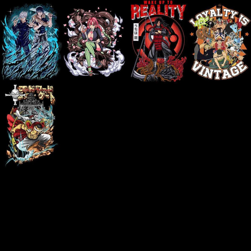 24 Anime Bootleg Mix V14 Designs Bundle PNG