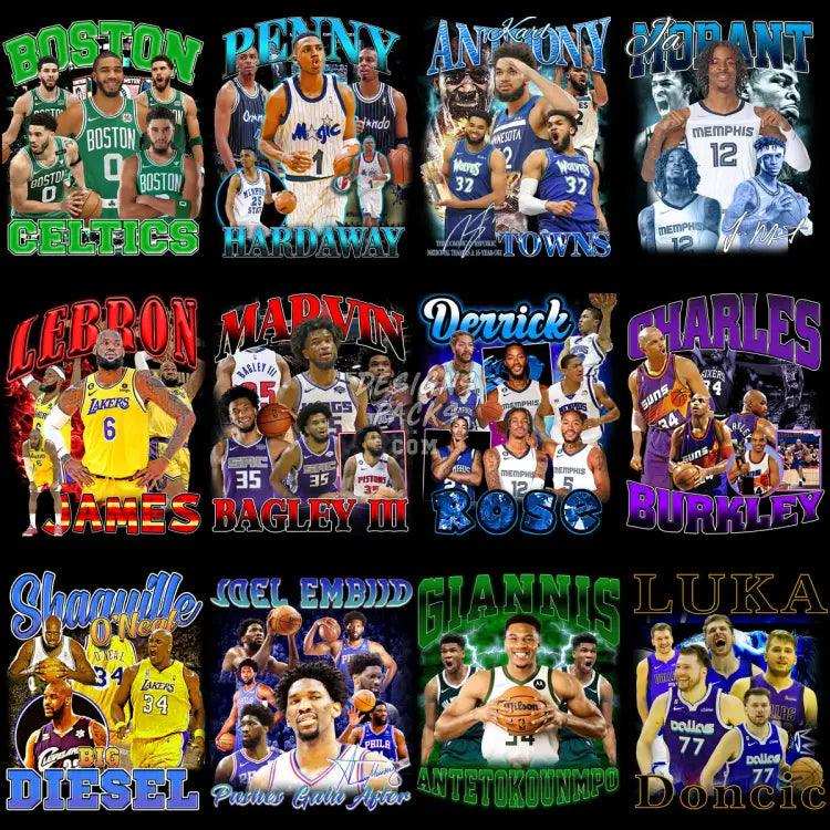 24 Basketball Bootleg V1 Designs Bundle Png