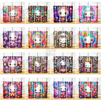 Load image into Gallery viewer, 24 Cartoon Kitty Tumbler Wrap Bundle Jpg

