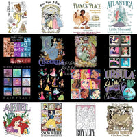 Load image into Gallery viewer, 24 Cartoon Princess Movie Designs Bundle Png
