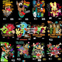 Load image into Gallery viewer, 24 Cartoons 90S Kids Classics Street Wear Designs Bundle Png
