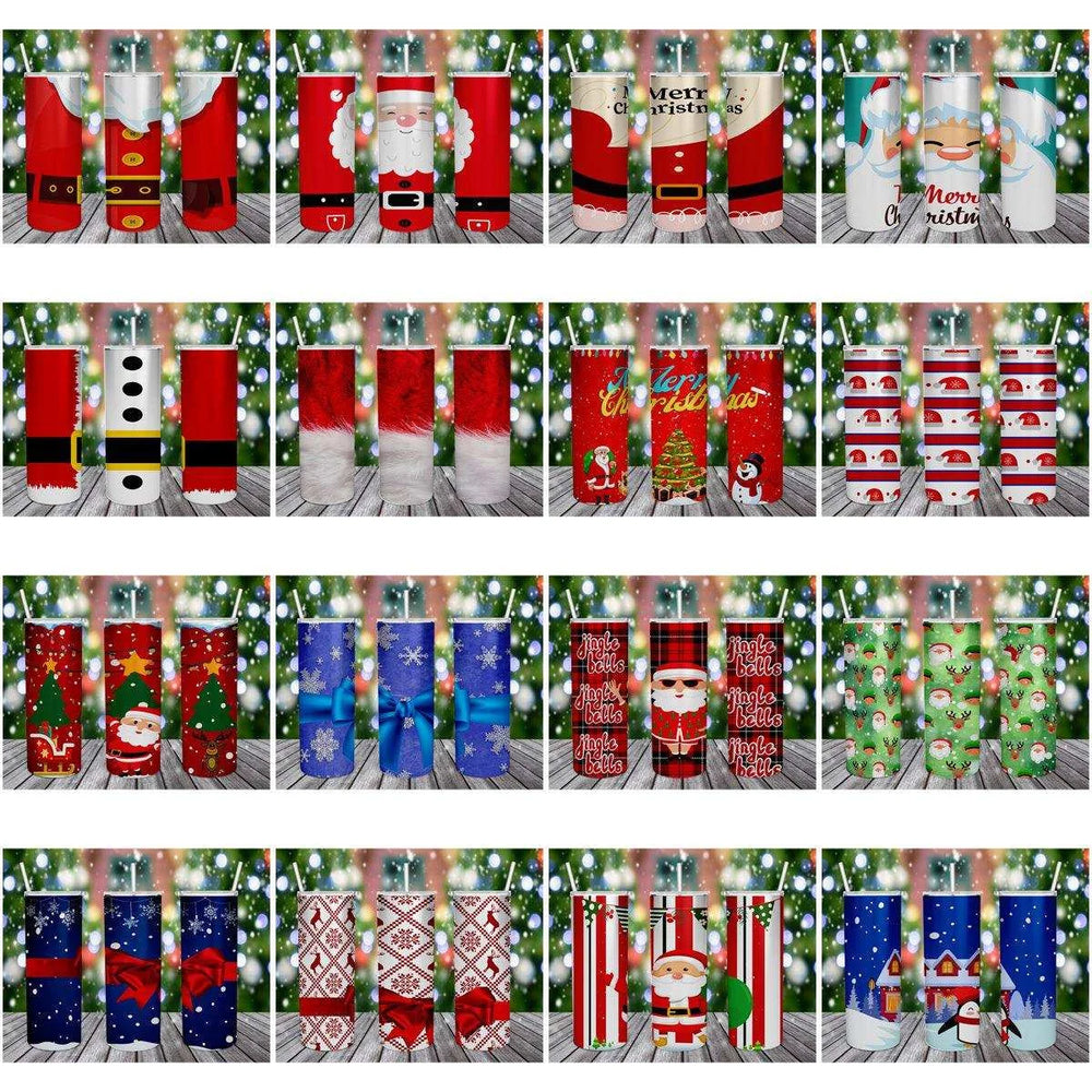 24 Christmas Tumbler Wrap Designs Bundle JPG