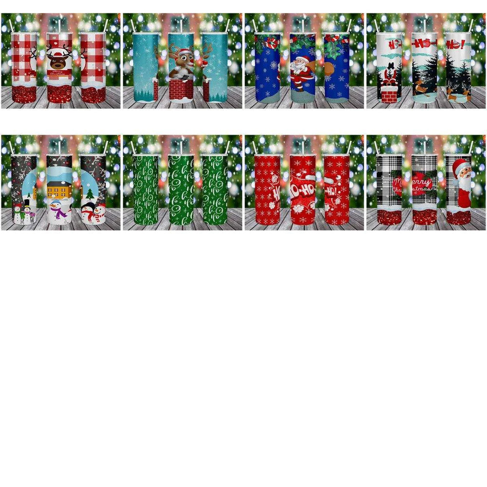 24 Christmas Tumbler Wrap Designs Bundle JPG