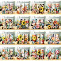 Load image into Gallery viewer, 24 Collage Flowers Tumbler Wrap Bundle Jpg
