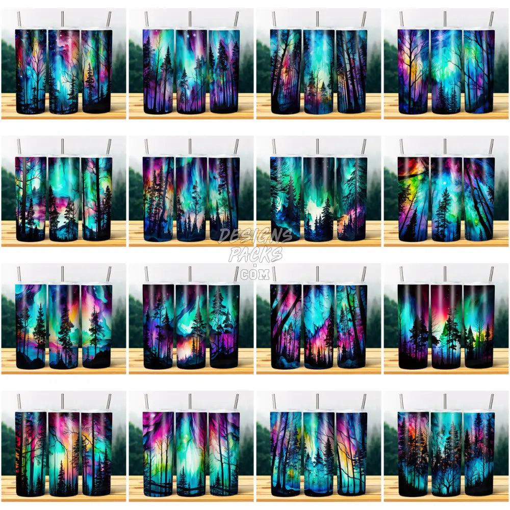 24 Colorful Forest Tumbler Wrap Bundle Jpg