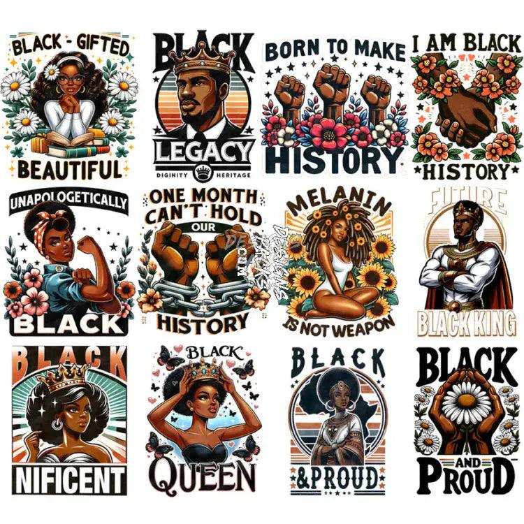 24 Colorful Juneteenth Black History Designs Bundle Png