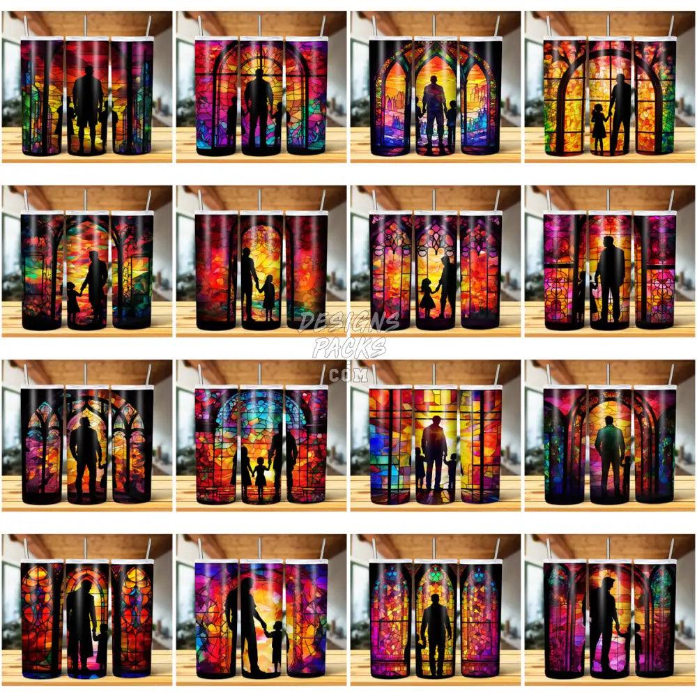 24 Father Stained Glass Tumbler Wrap Bundle Jpg