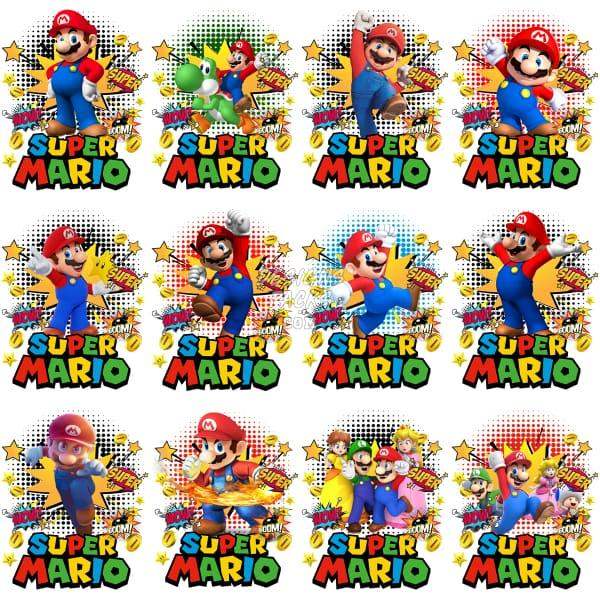 24 Gaming Mario Movie Designs Bundle Png