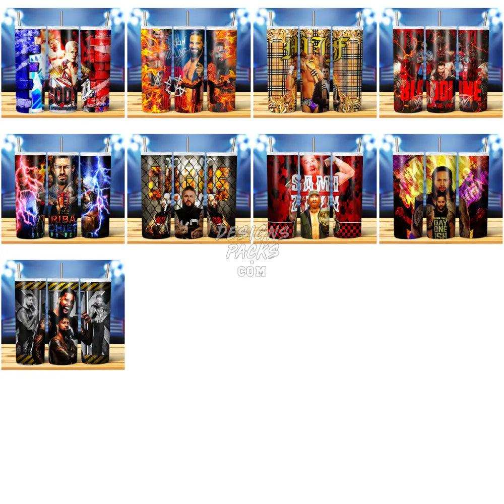 24 Pro Wrestler Tumbler Wrap Bundle Jpg