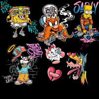 Load image into Gallery viewer, 24 Streetwear Cartoons Graffiti Designs Bundle PNG
