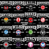 Load image into Gallery viewer, 24 Super Heroes Streetwear College Style Designs Bundle Png
