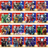 Load image into Gallery viewer, 24 Superheroes Zipper Tumbler Wrap Bundle Jpg
