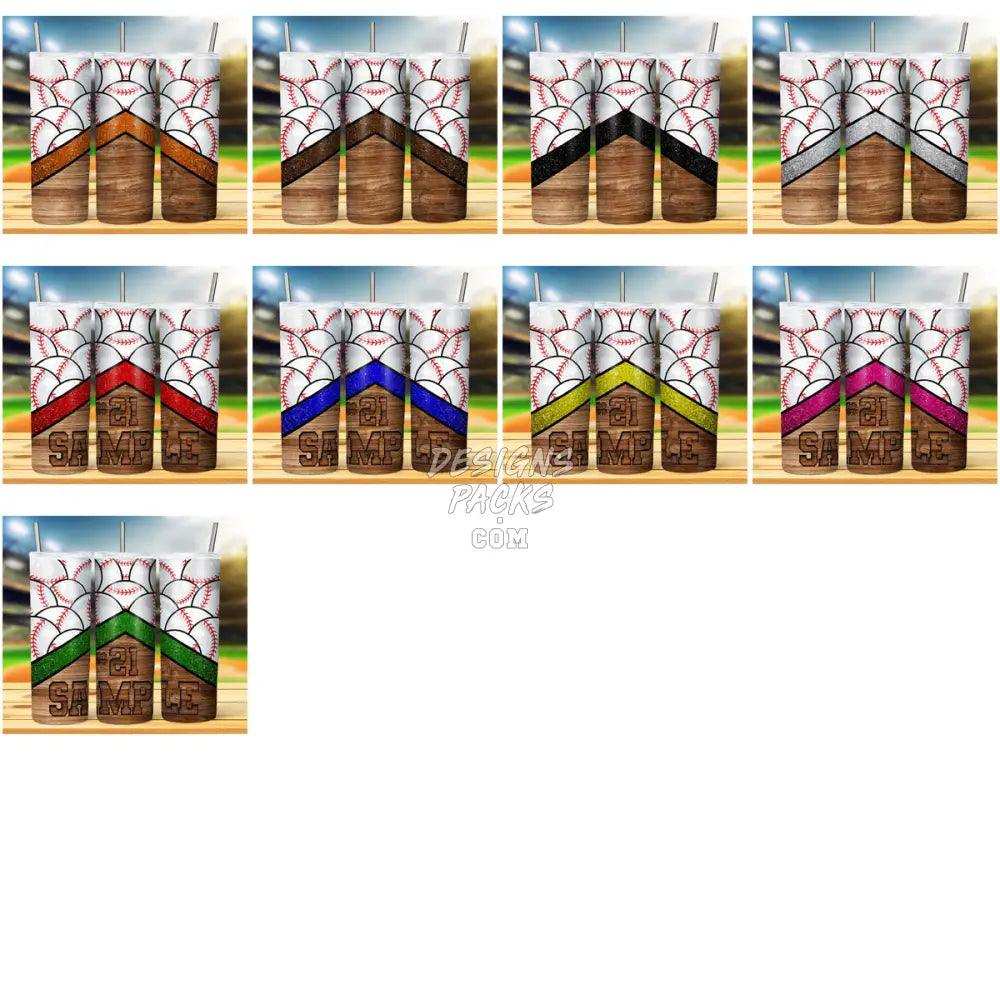 24 Wood Baseball Tumbler Wrap Bundle Jpg